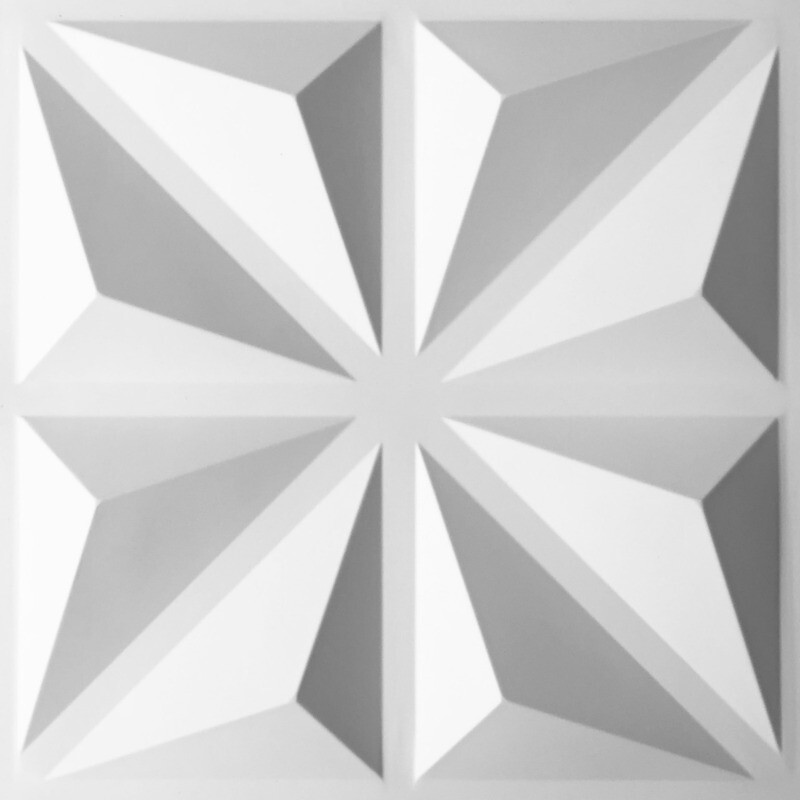 Panel 3D PVC Caja 10 Piezas Color blanco o negro Mate