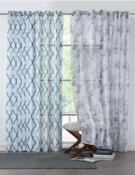 CORTINAS TIPO LINO ESTAMPADAS