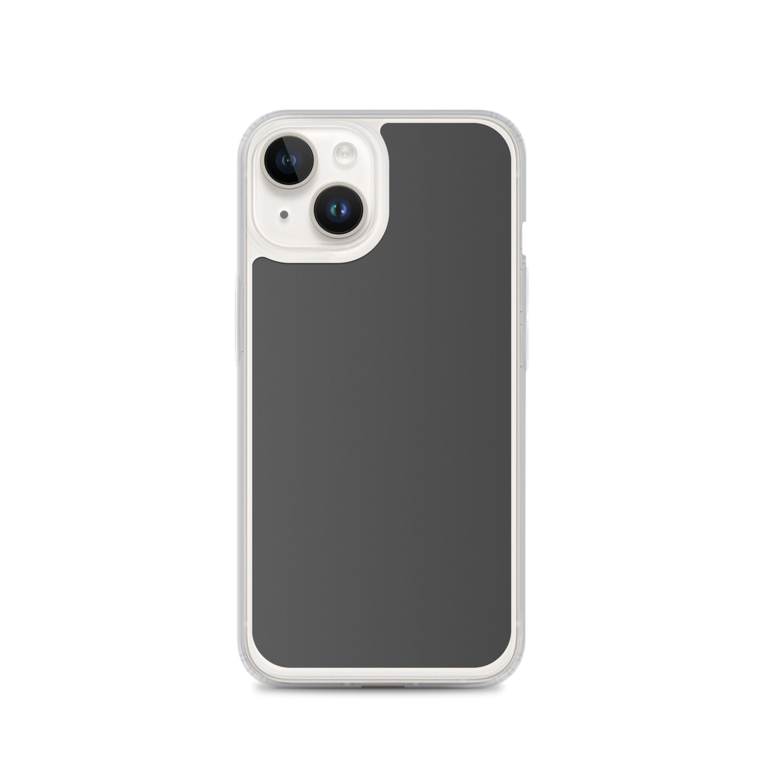 Clear Case for iPhone® - Plain Grey Phone Case