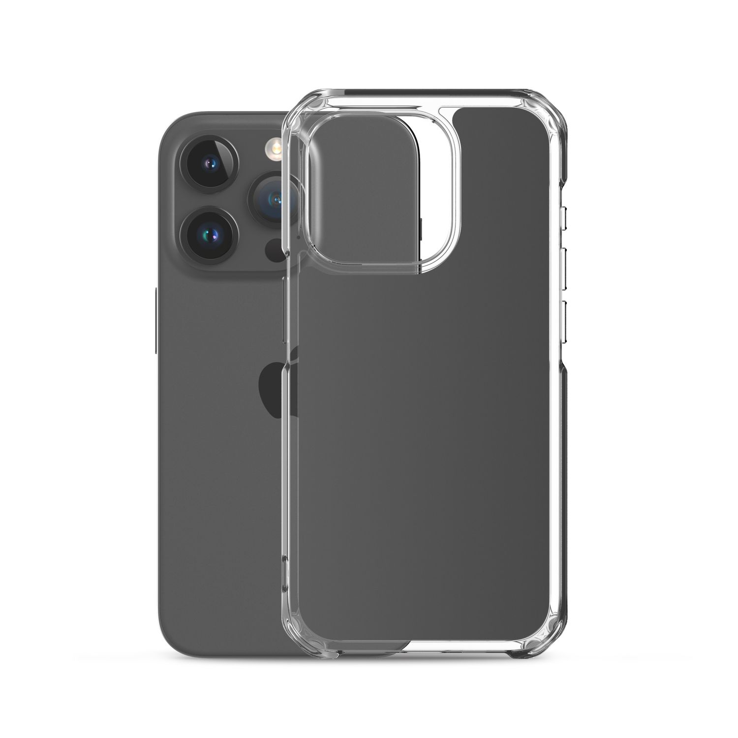 Clear Case for iPhone® - Plain Grey Phone Case