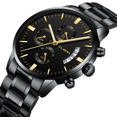 Business style steel band quartz watch Business style steel band quartz watch