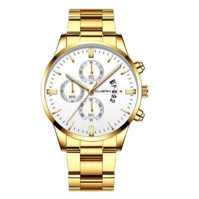 Business style steel band quartz watch