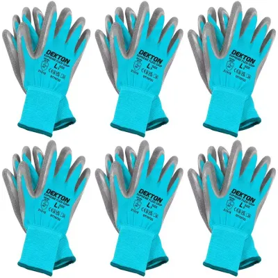 Dekton Latex Coated Supreme Flexi High Grip Work Glove - {LARGE: 6 Pack}