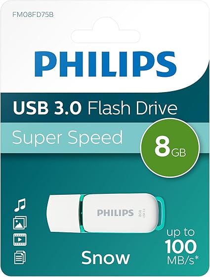 Philips SNOW USB flash drive 8 GB – USB 3.0 8GB – up to 80 MB/s read