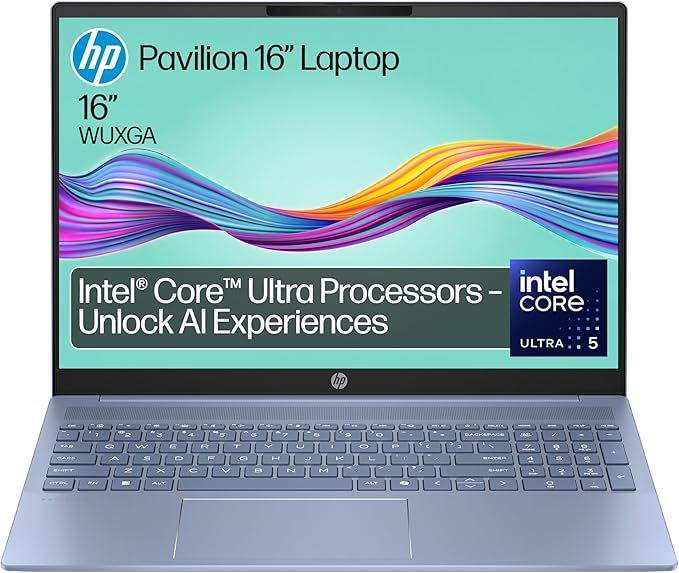 HP Pavilion 16&quot; Laptop | Intel Core Ultra 5-125U Processor | 16 GB RAM | 512 GB SSD | Intel Arc Graphics | WUXGA IPS Display | Up to 11hrs battery | Win 11 | Dual Speakers | Sky Blue | 16-af0000sa