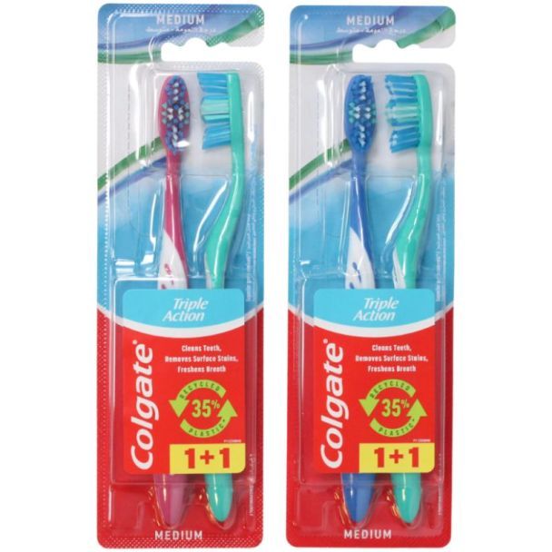 Colgate triple Action Medium Toothbrush - Assorted