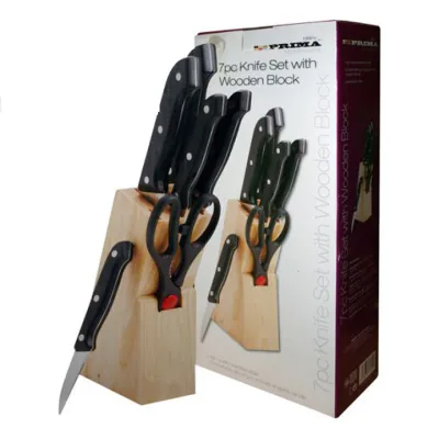 Prima Knife Set with Wooden Block 7pc