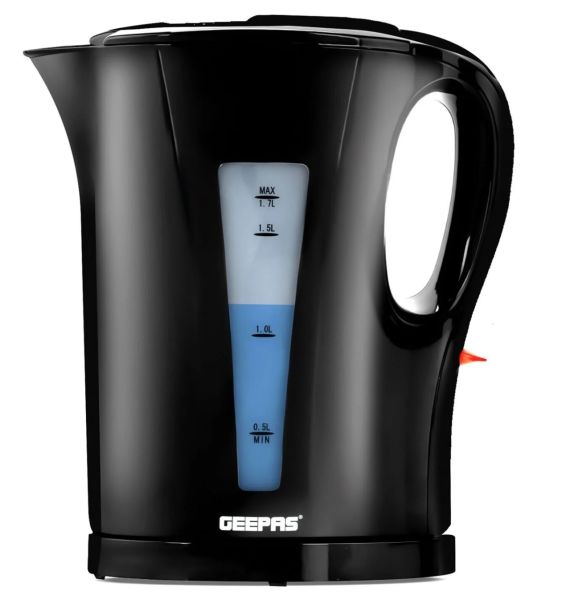 Geepas 2200W Black Rapid-Boil Cordless Kettle - 1.7L - [PD-GK38029UK-BK]