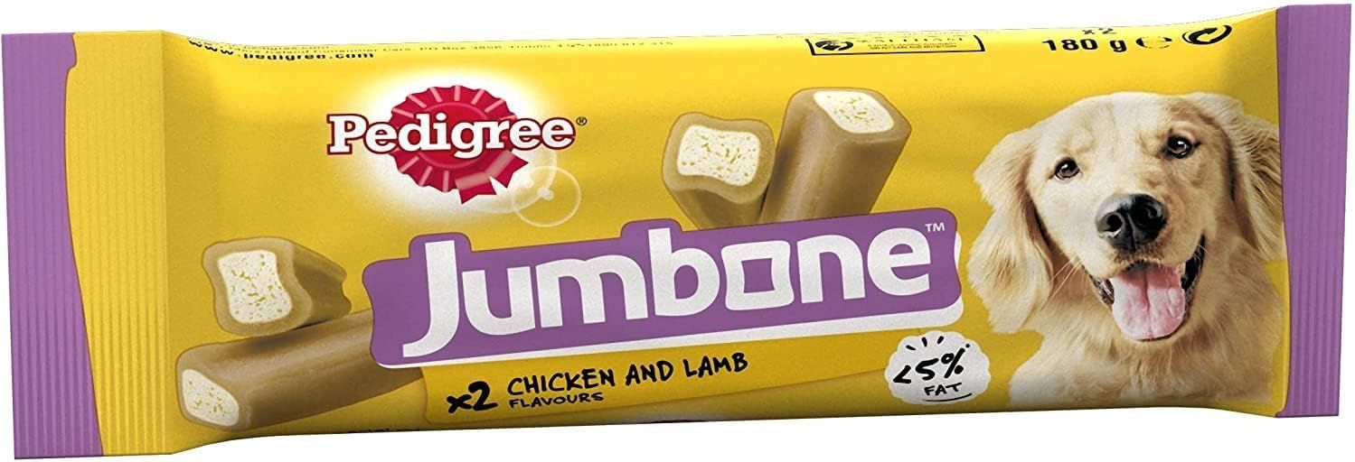 Pedigree Jumbone - Medium dog Treats with Chicken and Lamb Flavours, 2 Chews