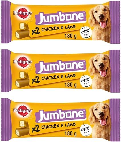 Pack of 3 x 2pk - Jumbone Chicken & Lamb - Omega 3 - Vitamins And Minerals - Filled With 100% Natural Chicken - No Artificial Colours Or Flavours - Reward Your Dog - Delicious Mouth-Watering Treat Pack of 3 x 2pk - Jumbone Chicken & Lamb - Omega 3 - Vitamins And Minerals - Filled With 100% Natural Chicken - No Artificial Colours Or Flavours - Reward Your Dog - Delicious Mouth-Watering Treat