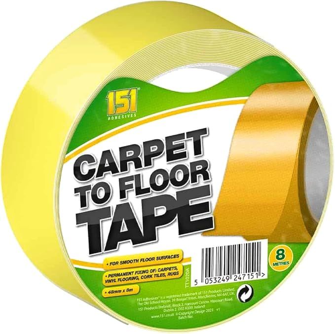 151 Double Sided Carpet to Floor Tape, White, 10 x 10 x 10 cm