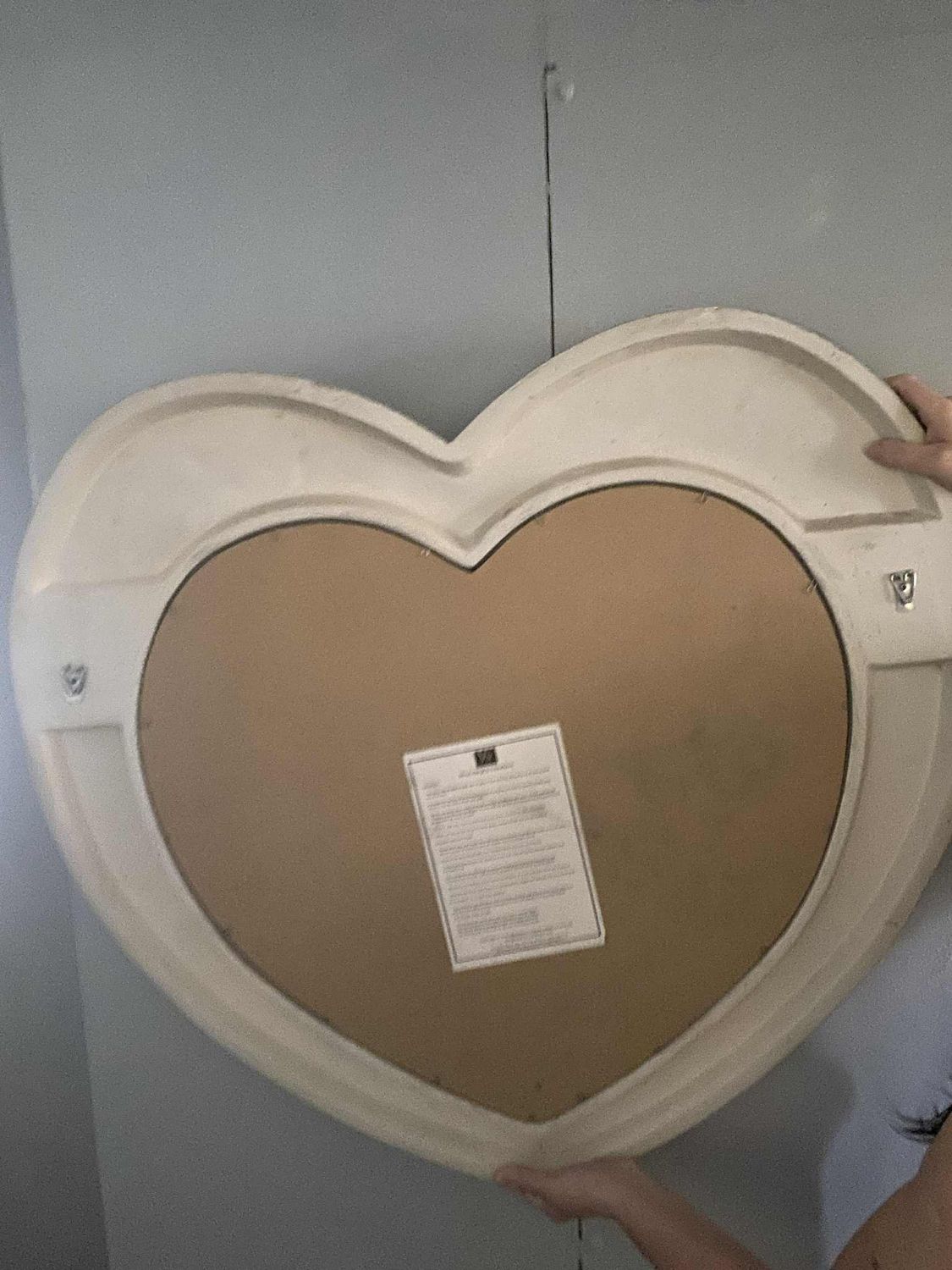 Grey Heart Mirror XL