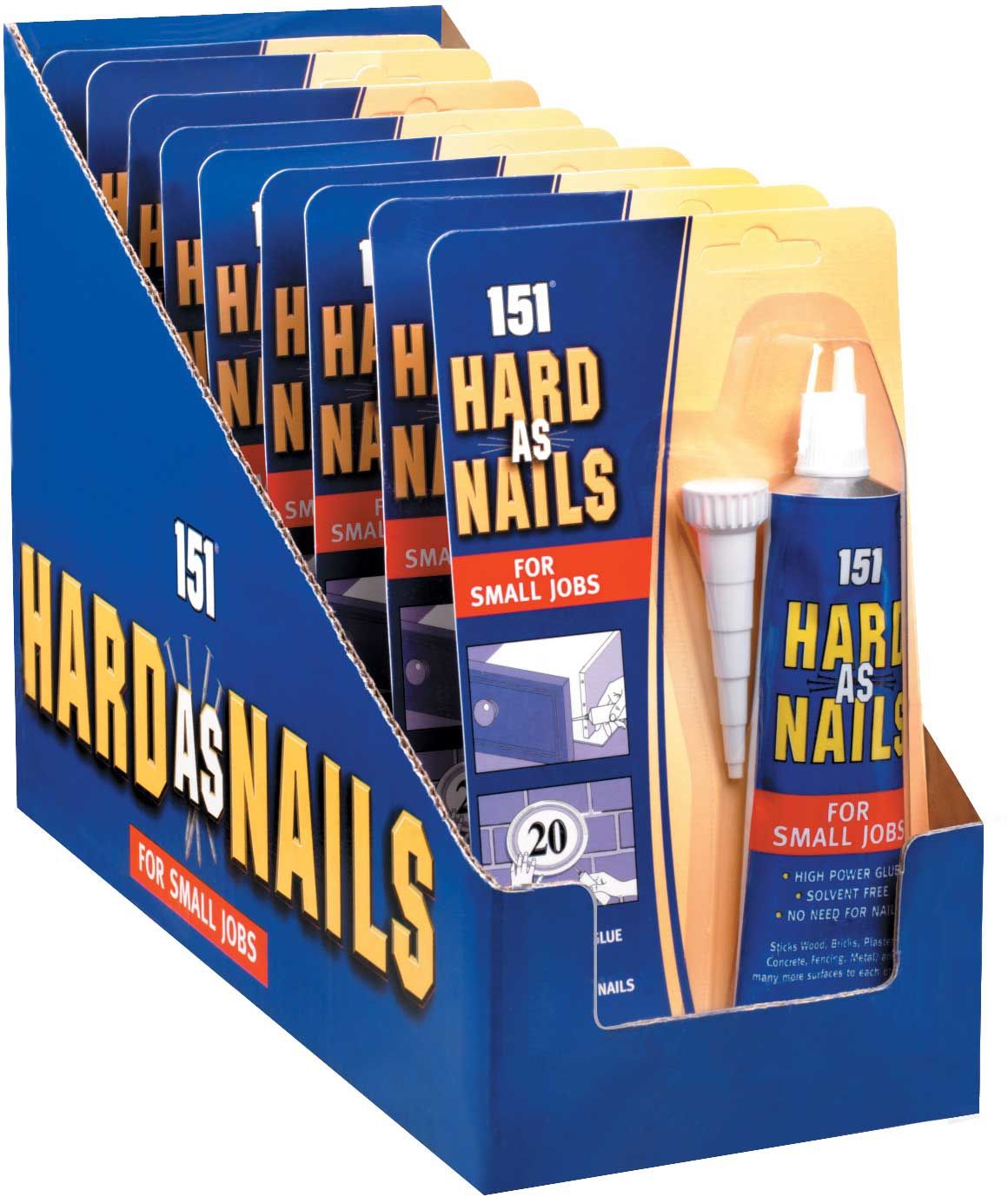 Hards AS Nails Super Adhesive Adhesive 85g - Bonds Wood, Plastic, Brick, Glass, Metal, Ceramics - BOX OF 10
