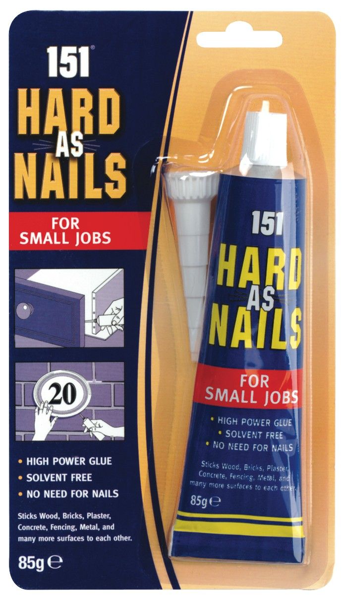 Hards AS Nails Super Adhesive Adhesive 85g - Bonds Wood, Plastic, Brick, Glass, Metal, Ceramics