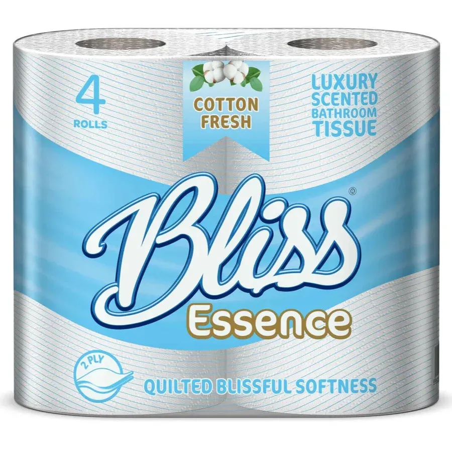 Bliss Essence Cotton Fresh Toilet Paper 4 Roll Pack