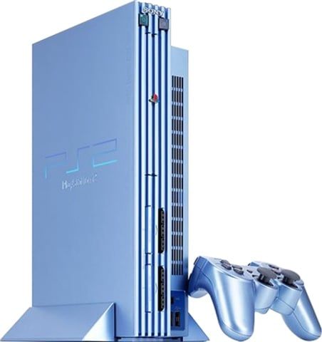 Playstation 2 Console, Aqua Blue (With 1 Pad), Discounted
