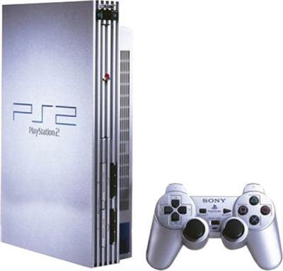 Playstation 2 Console, Silver (With 2 Pads), Unboxed