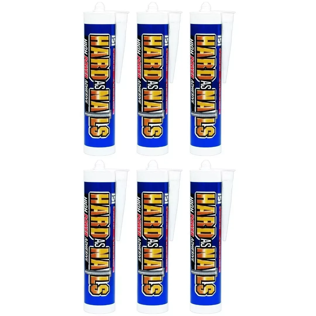 151 Hard As Nails High Power Interior Adhesive Sealant 280ML - Pack of 6