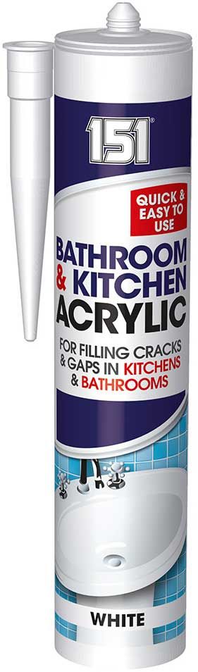 151 Bathroom &amp; Kitchen Acrylic Sealant White 280ml