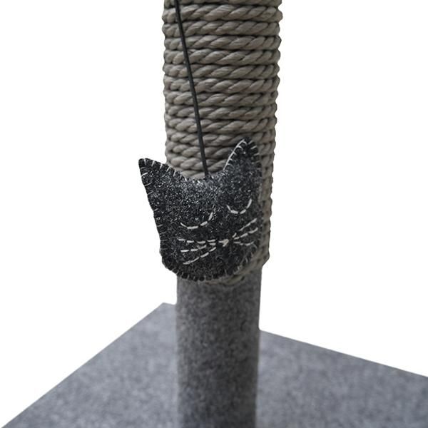 Charcoal Felt Cat Post
