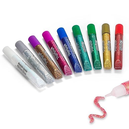 CRAYOLA Washable Glitter Glue - Assorted Colours (Pack Of 9) | Add Some Extra Sparkle To Your Arts &amp; Crafts! | Ideal Kids Aged 3+