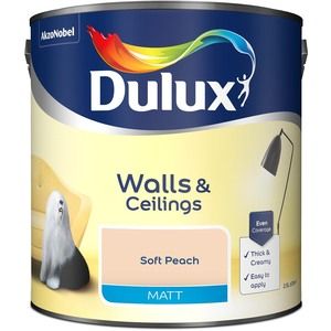 Dulux Matt Emulsion Paint - Soft Peach / 2.5l by Dulux