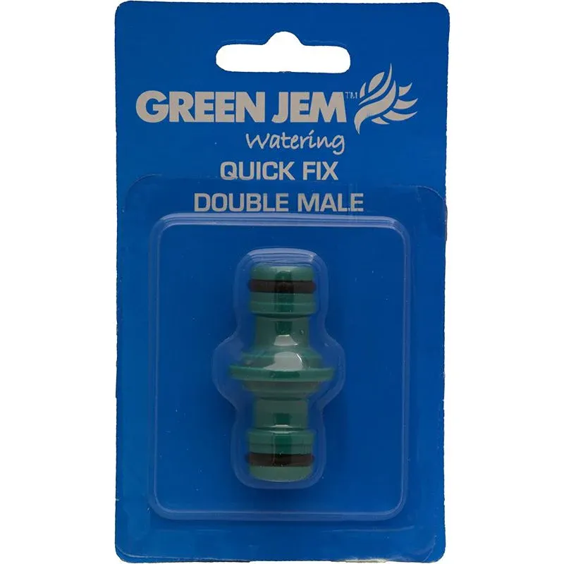 Green Jem Quick Fix Double Male Connector
