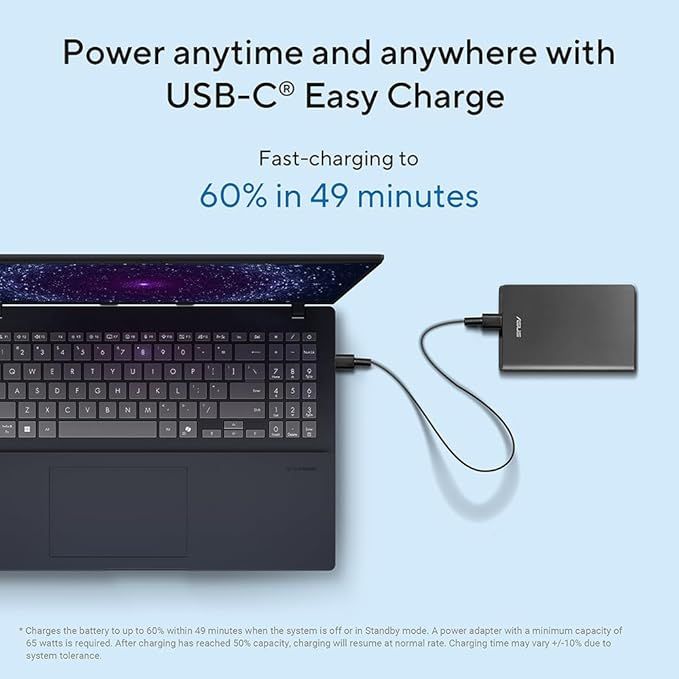 ASUS Vivobook 16 X1607QA Laptop| 16.0-inch 16:10 WUXGA Screen | CoPilot+ PC | Qualcomm Snapdragon X X1-26-100 Processor | 16GB RAM | 512GB PCIe G4 SSD | 19 Hour Battery Life | Windows 11 Home