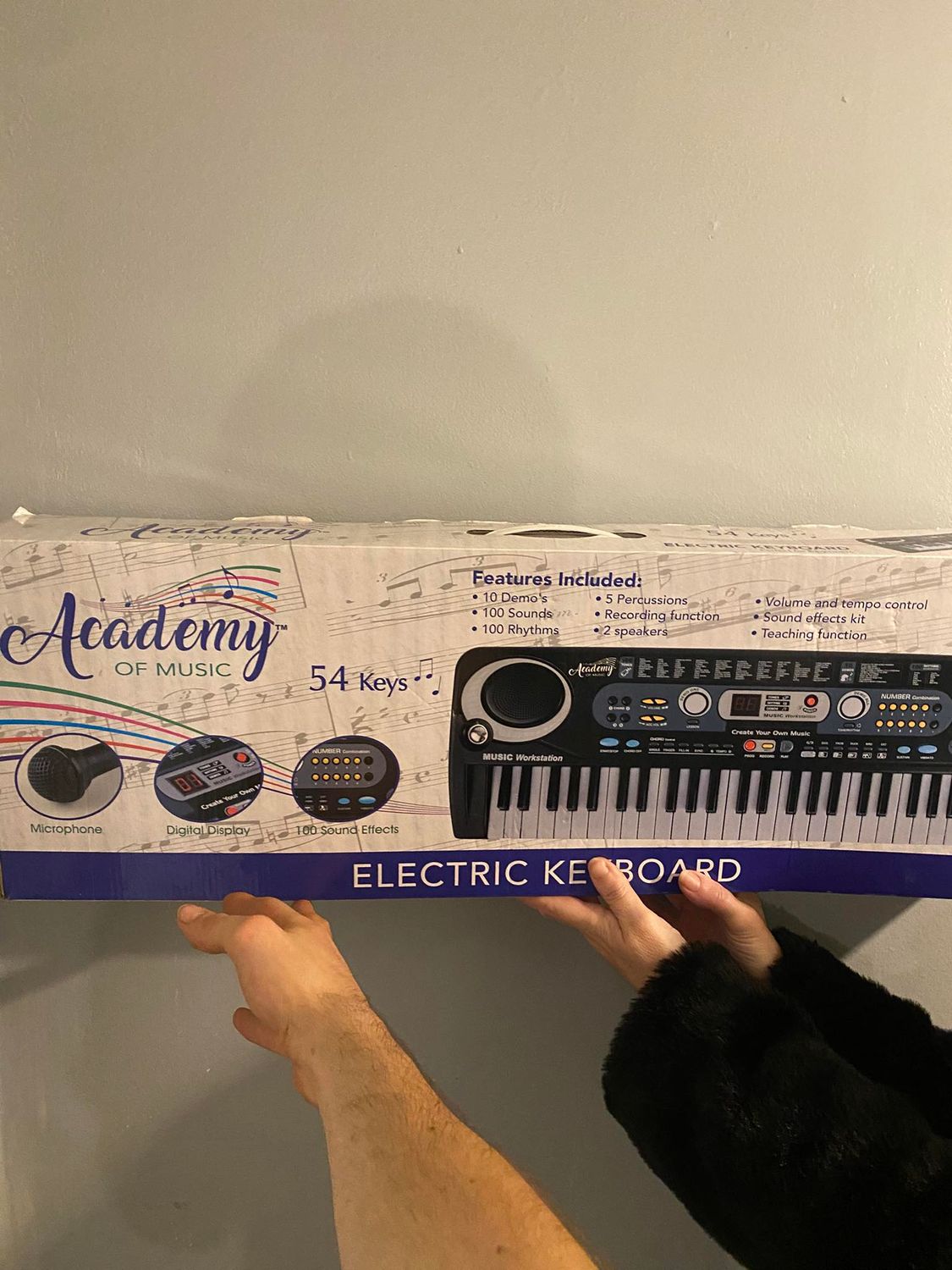 Electric Music keyboard and microphone