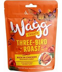 Wagg Three Bird Roast Dog Treats - 100g