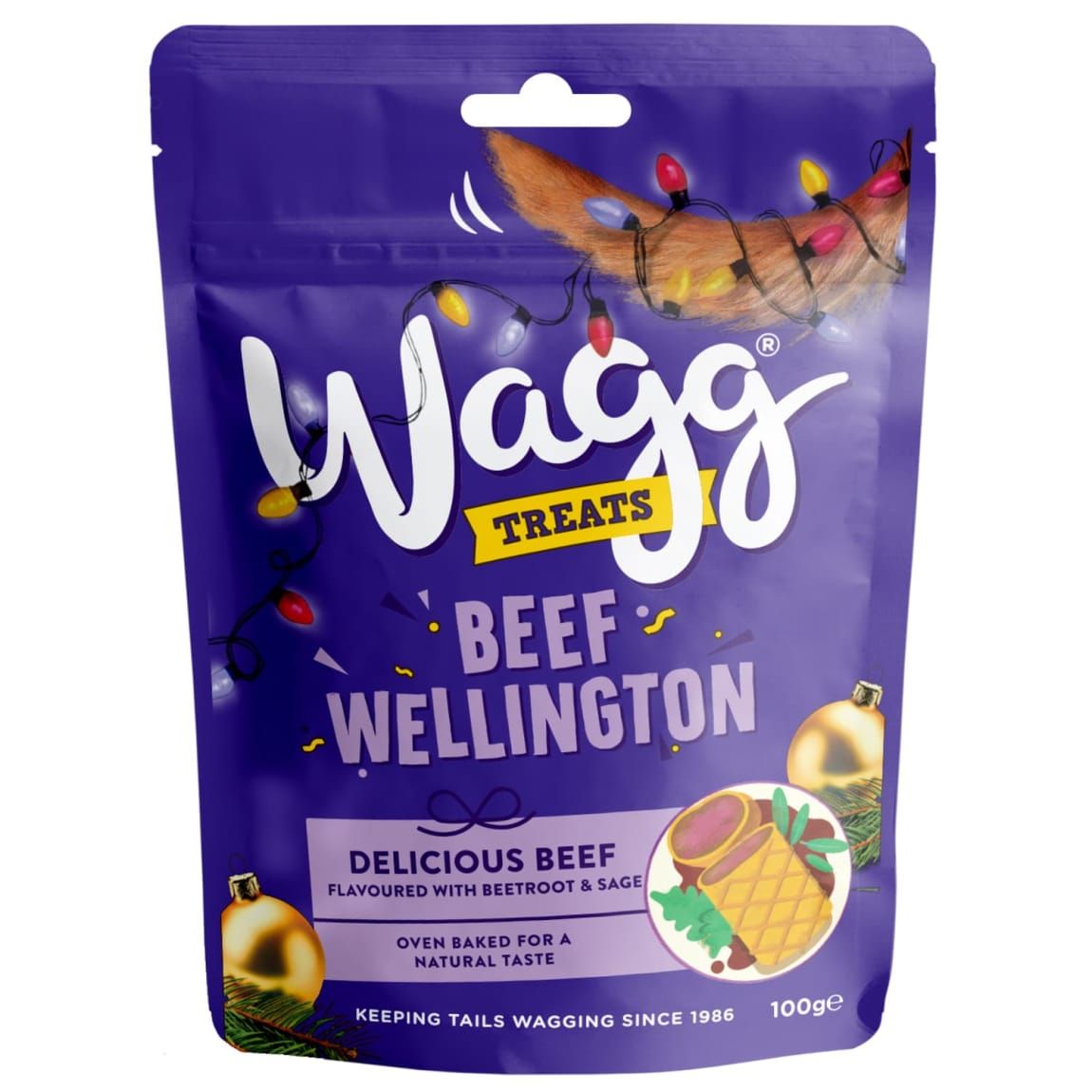 Wagg Dog Treats Perfect Christmas Treat For Your Dogs 100g - Beef Wellington