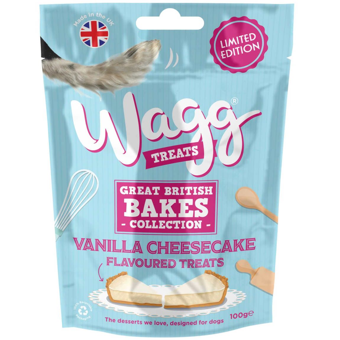 Wagg Treats Great British Bakes 100g - Vanilla Cheesecake