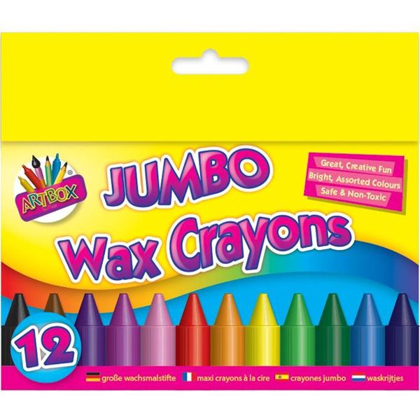 Artbox Jumbo Wax Crayons Assorted 12 Pack
