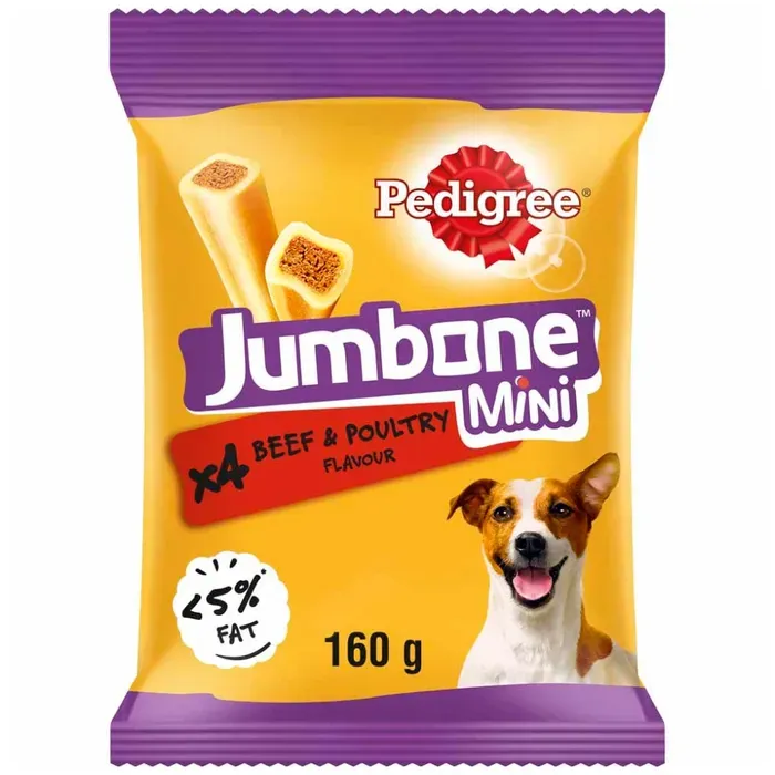 Pedigree Jumbone Dog Treat - Beef &amp; Poultry, 160g (Pack of 4)
