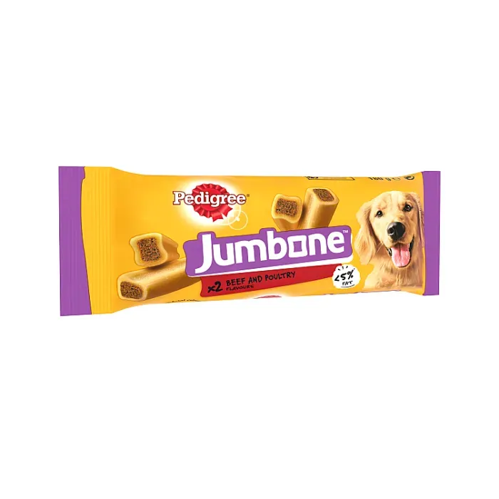 Pedigree Jumbone Adult Medium Dog Treat Beef &amp; Poultry, 180g (Pack of 2)