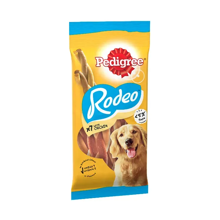 Pedigree Rodeo Adult Dog Treats Chicken, 123g (Pack of 7)