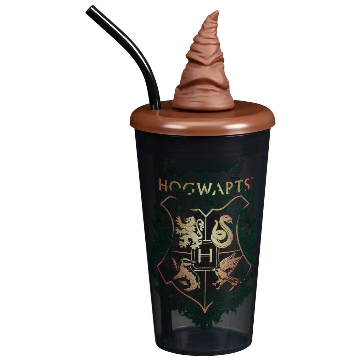 Harry Potter Plastic Cup with Straw - Sorting Hat