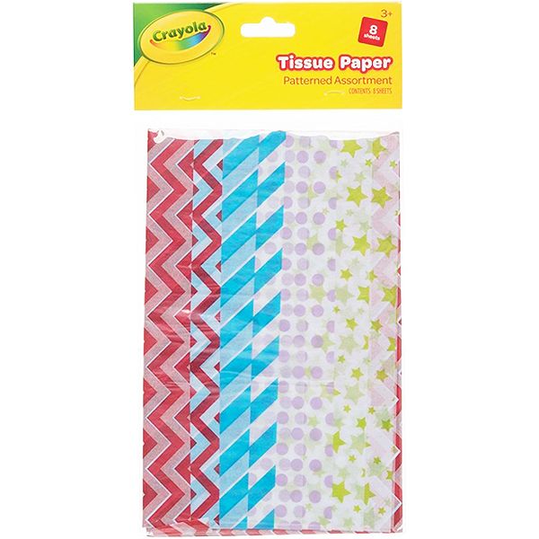 Crayola Assorted Patterned Tissue Sheets 8 Pack