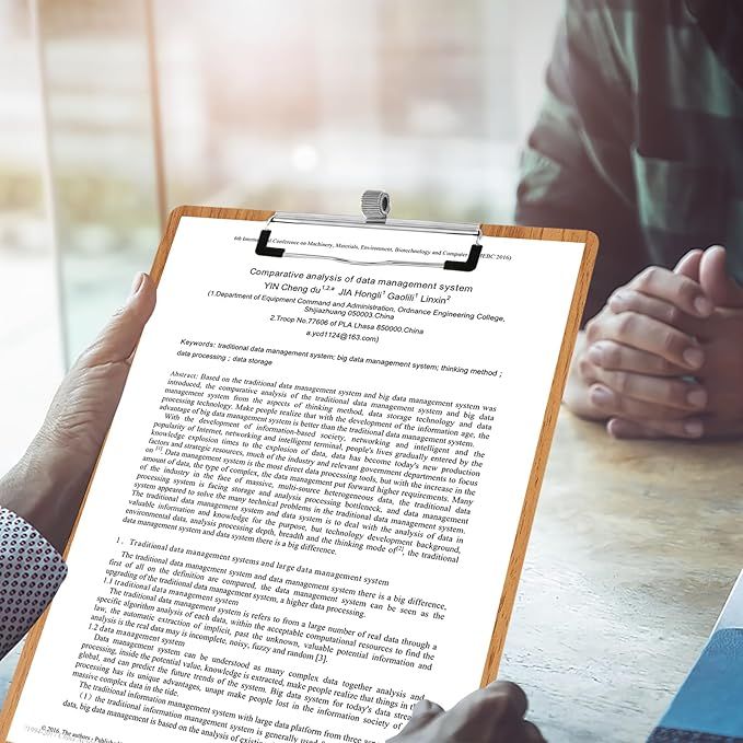 A4 Clipboard,10 Pack Wooden Clipboard with Low Profile Clip and Pen Holder,A4 Wooden Clip Boards, Wood Clipboards [PACK OF 10]