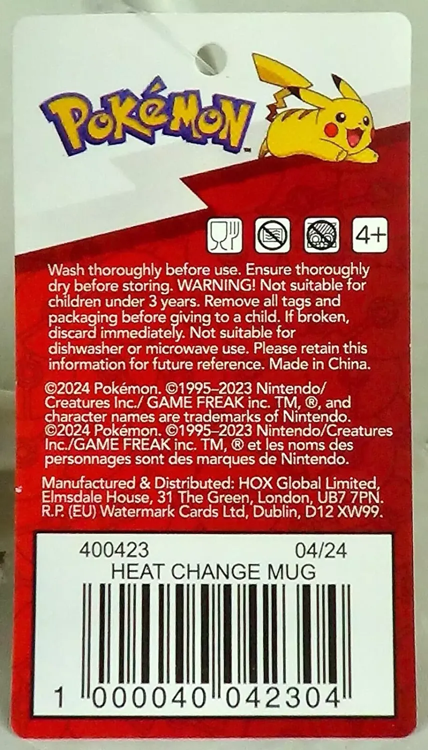 Pokemon Heat Changing Mug Pikachu #025 I Choose You Novelty Gift Present Cup