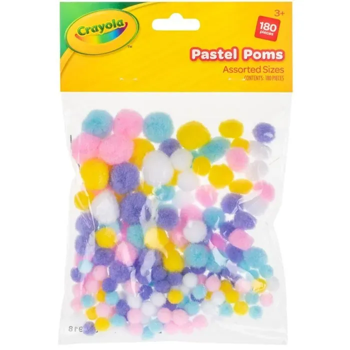 Crayola Assorted Pastel Poms 60 Piece