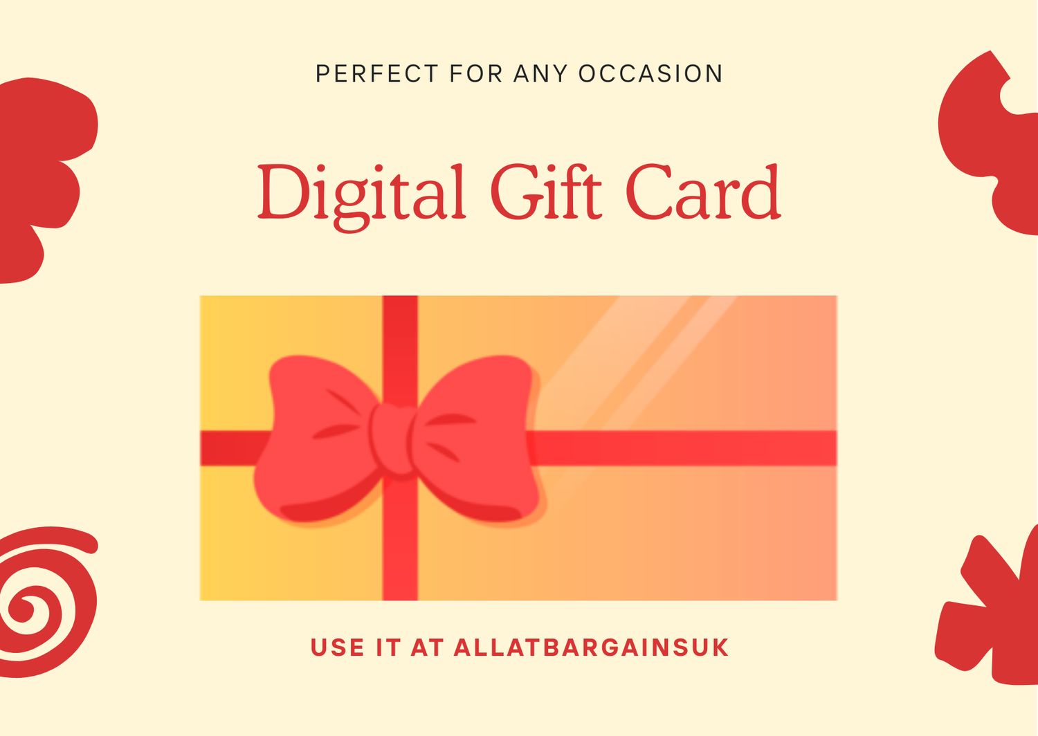 allatbargainsuk Community Support eGift Card