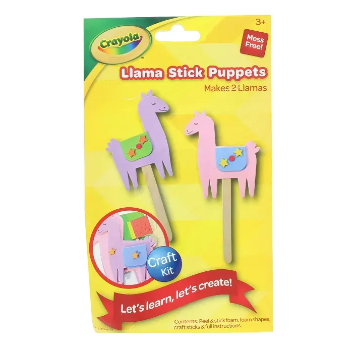 Crayola Llama Stick Puppets