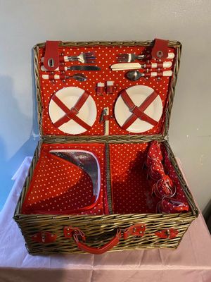 Red Nice Large Picnic Basket