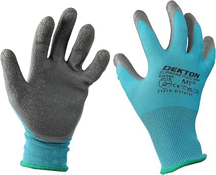Dekton 8/M Flexi Grip Latex Coated Working Gloves | Ultimate Protection for DIY and Tradesmen | Ultra Grip Material | CE Cat 2 and EN388 Certified | Ideal for Protection in Various Task