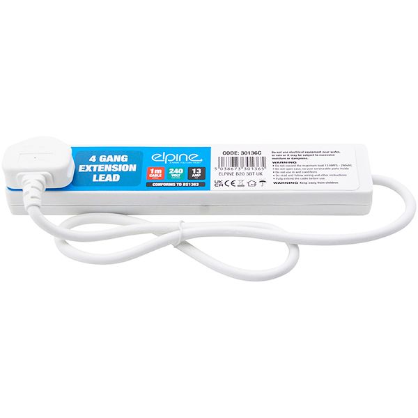 Elpine 4 Gang 13A 240V Extension Lead 1M