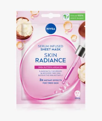 NIVEA Skin Radiance brightening sheet mask, Shea Butter &amp; Argan Oil