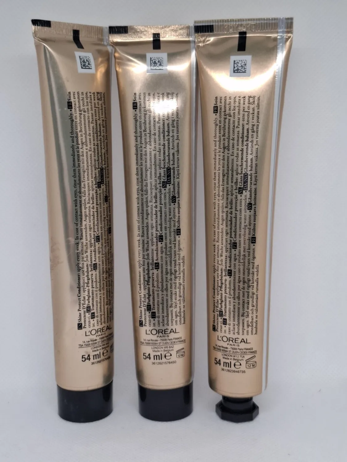 L'Oreal Preference Shine Protect Conditioner, 3 tubes, 54mls per tube