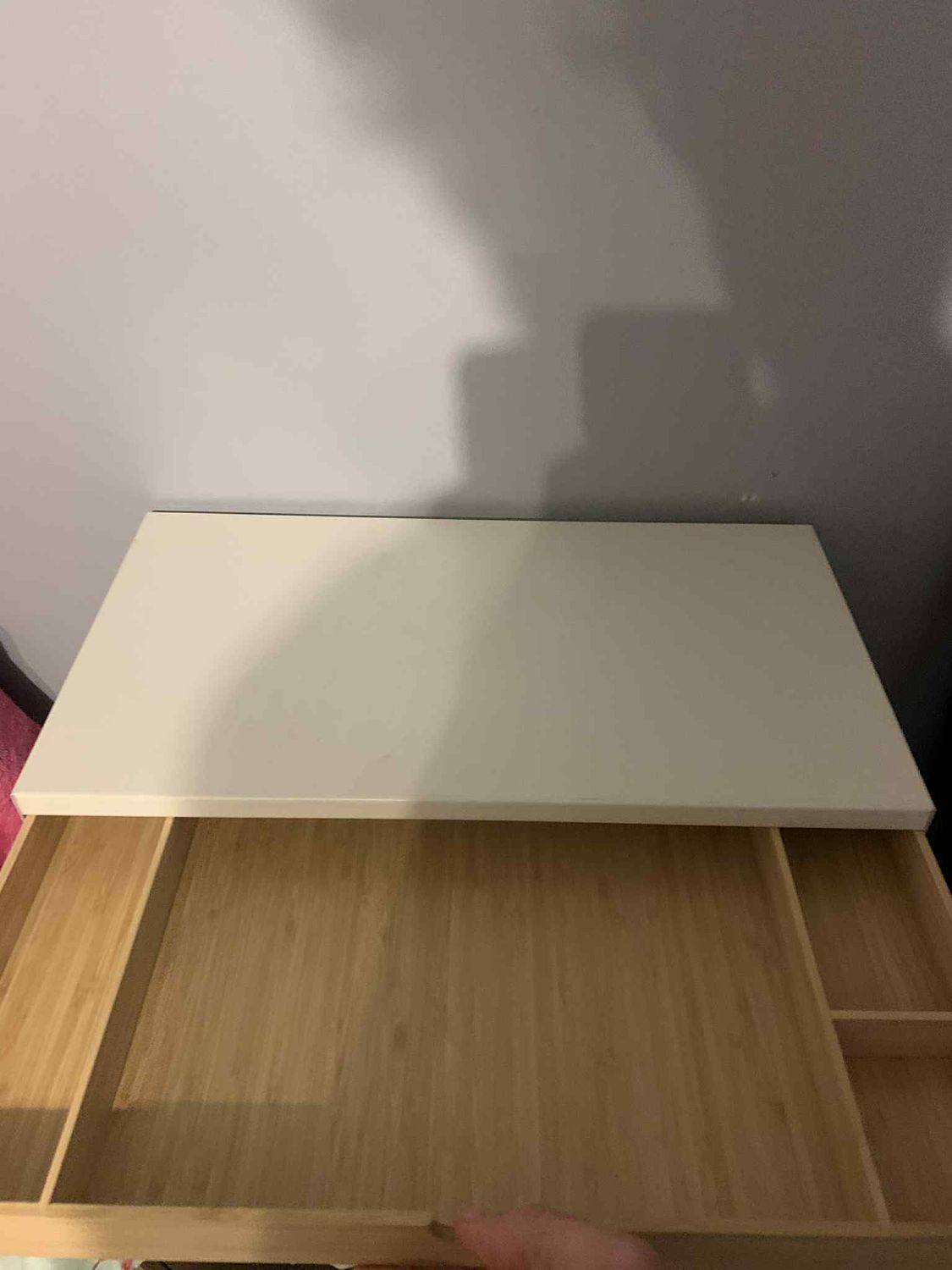 Modern White & Wood Tabletop Drawer – Compact Storage Organizer for Desk or Vanity Modern White & Wood Tabletop Drawer – Compact Storage Organizer for Desk or Vanity