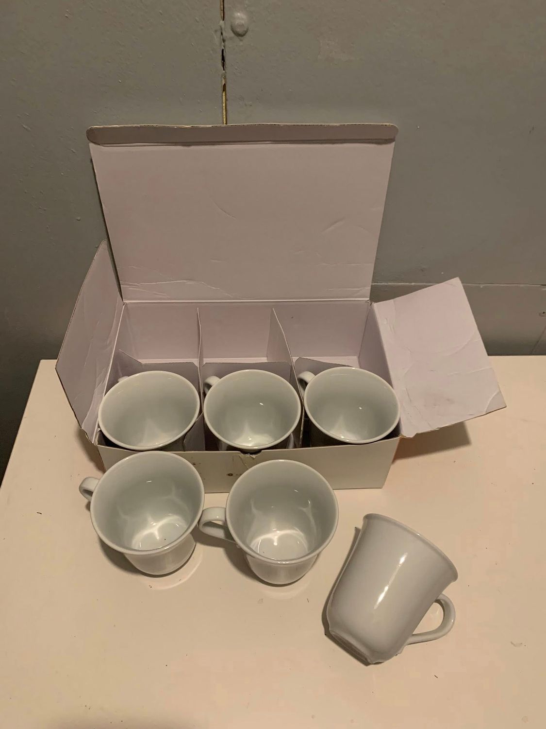 White IKEA Ceramic Drinkware Set – 6-Piece Classic Tea &amp; Coffee Cups Collection